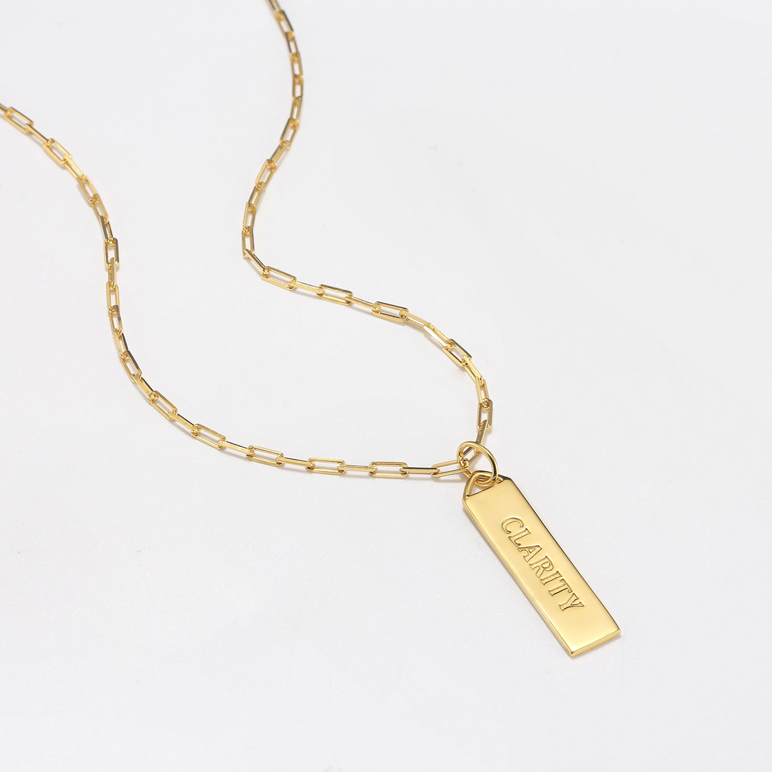 Touchstone Clarity Bar Necklace Gold