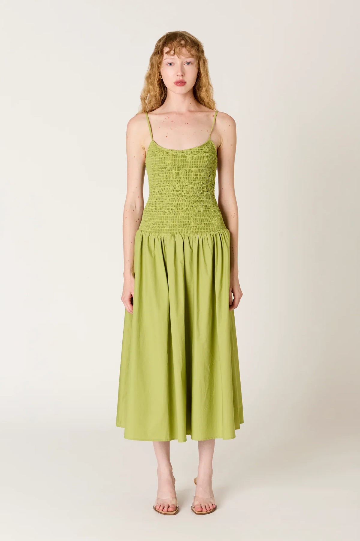 Nia the Brand | Chandler Smocked Bodice Midi Dress | Sweetest Stitch
