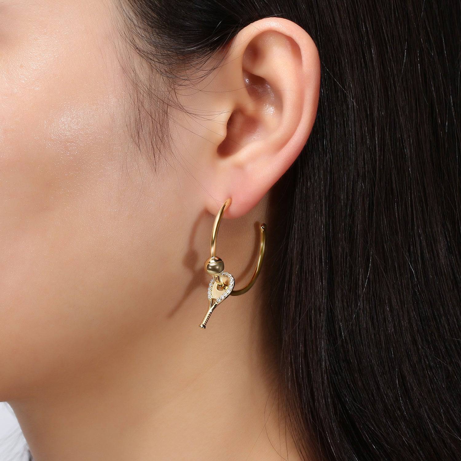 LoveMatch Tennis Hoop Playtime Earrings Gold