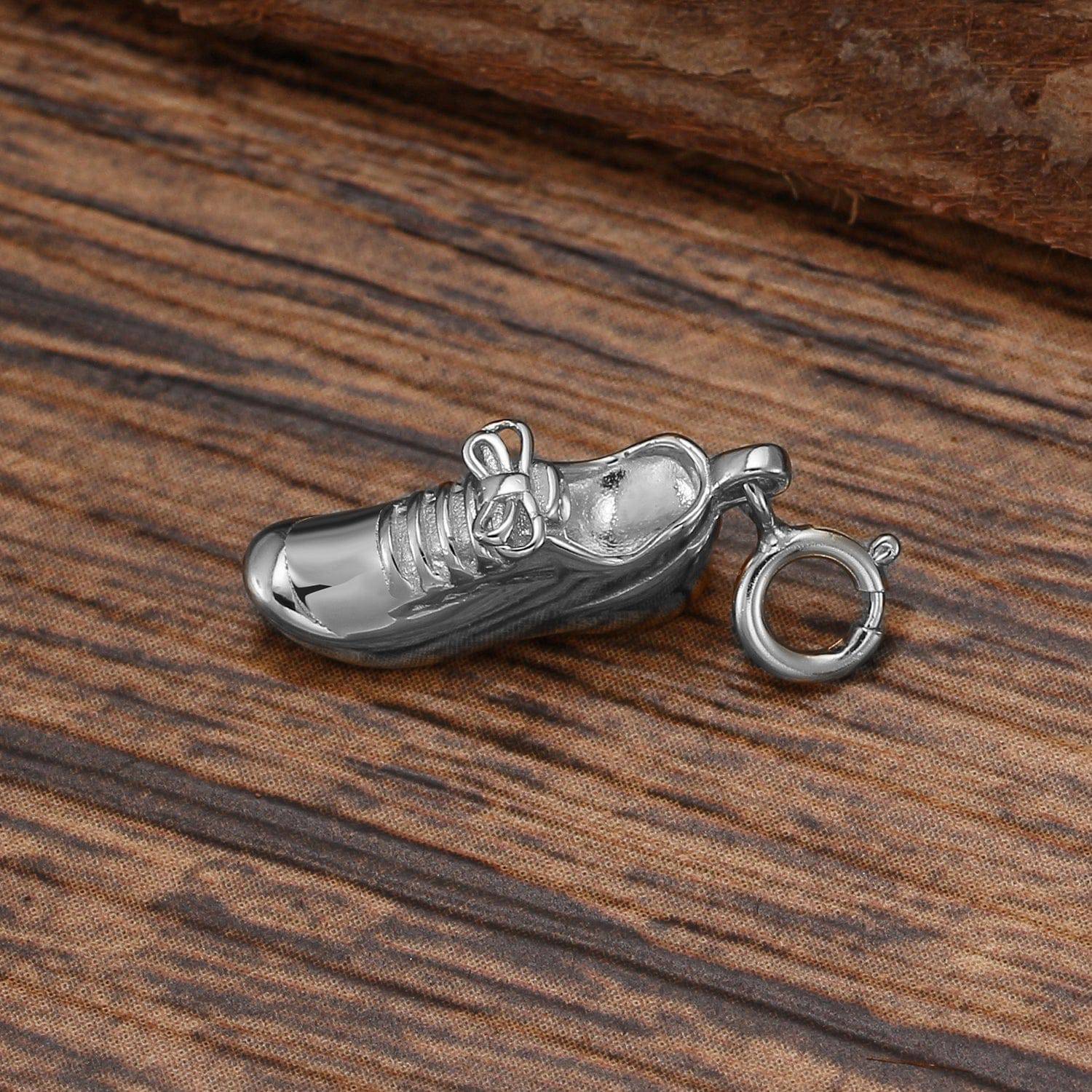 Tennis Shoe Clip on Charm Silver