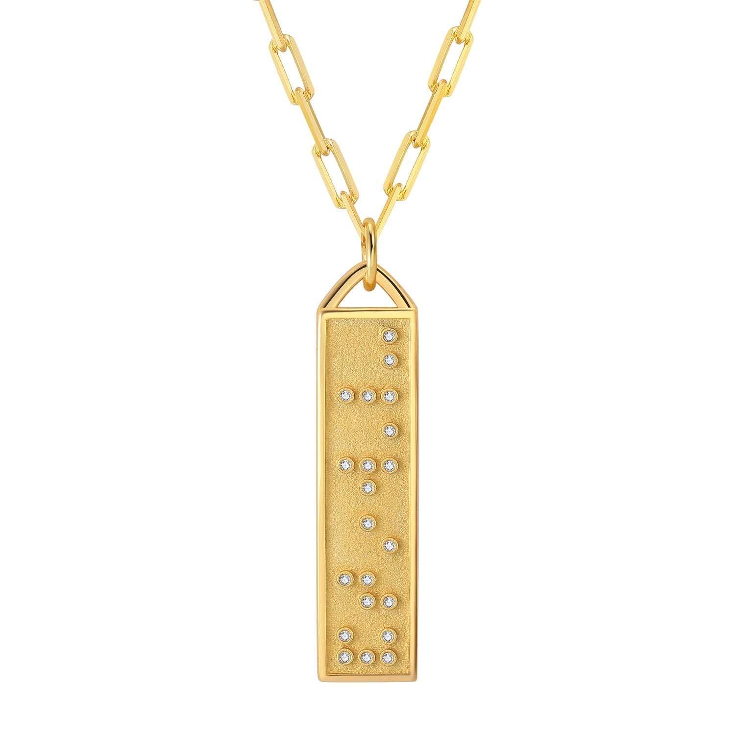 Touchstone Clarity Bar Necklace Gold