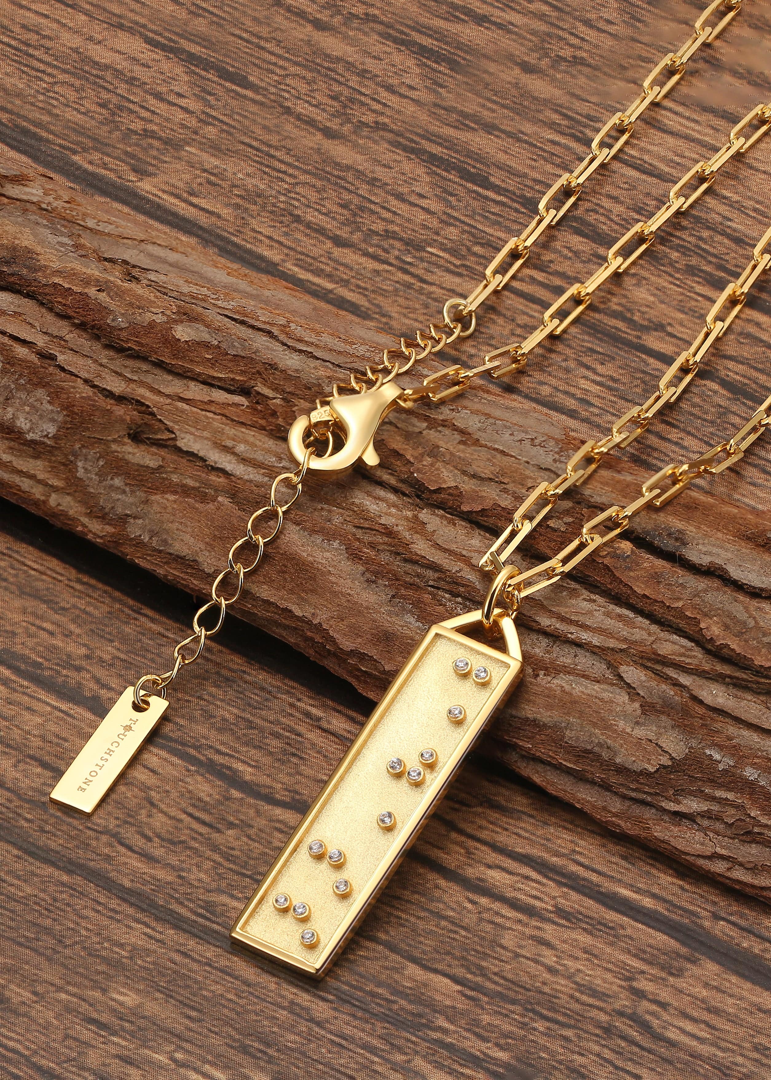 Touchstone Badass Bar Necklace Gold