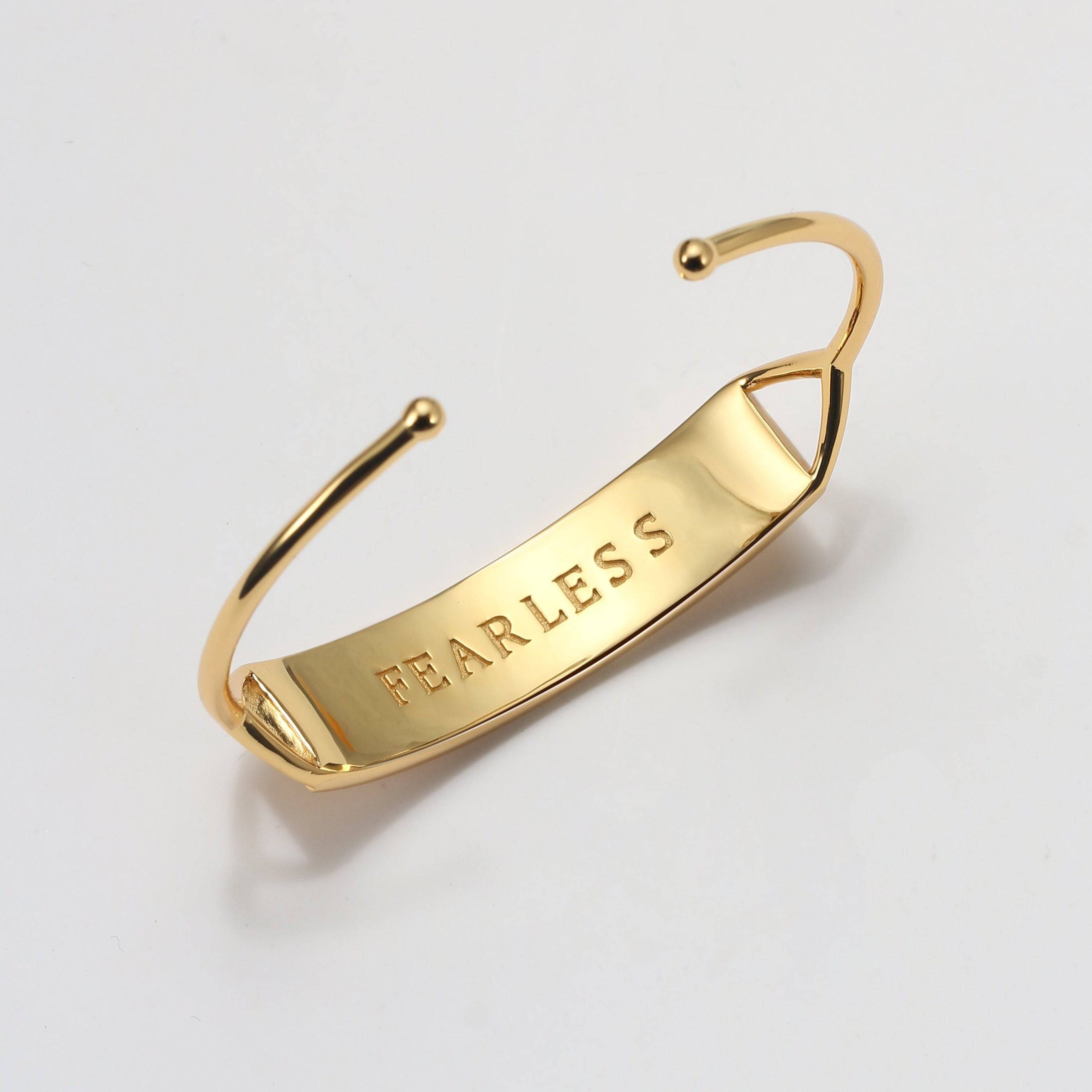 Touchstone Fearless Cuff Gold "Fearless" engraved on reverse