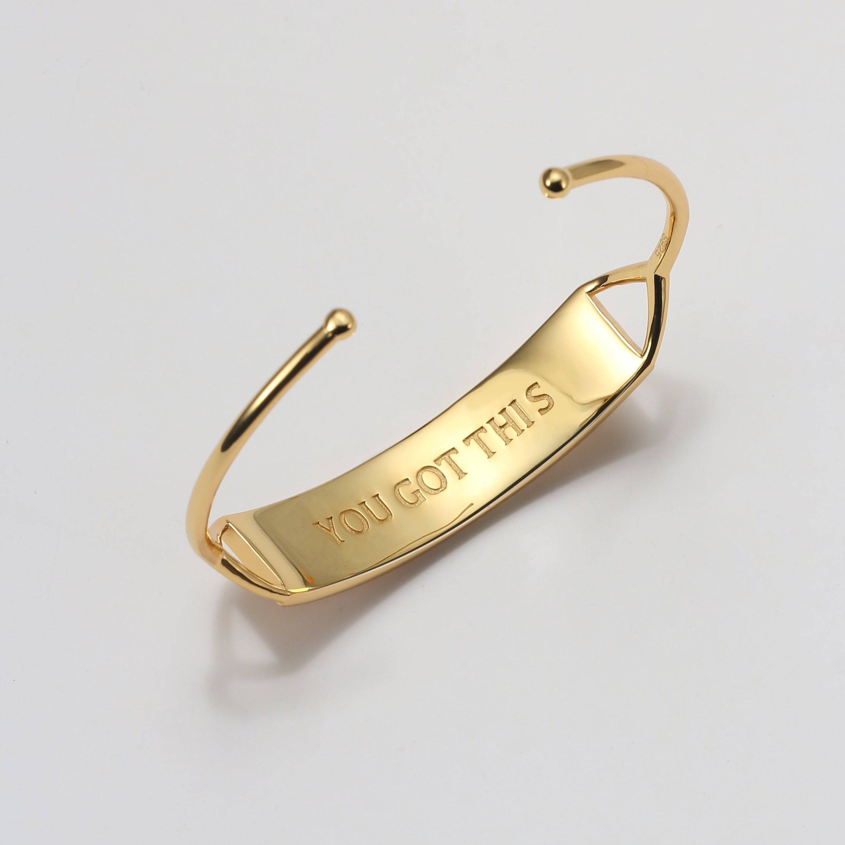 Touchstone You Got This Bling Bracelet Gold