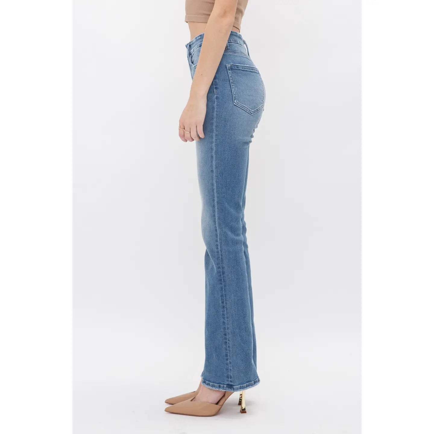 Krug High Rise Boot Cut Mica Denim Jeans