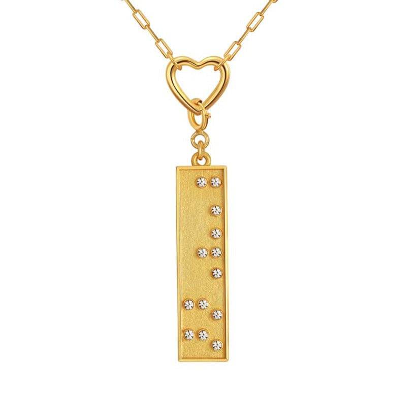Touchstone Badass Heart Pendant Necklace Gold