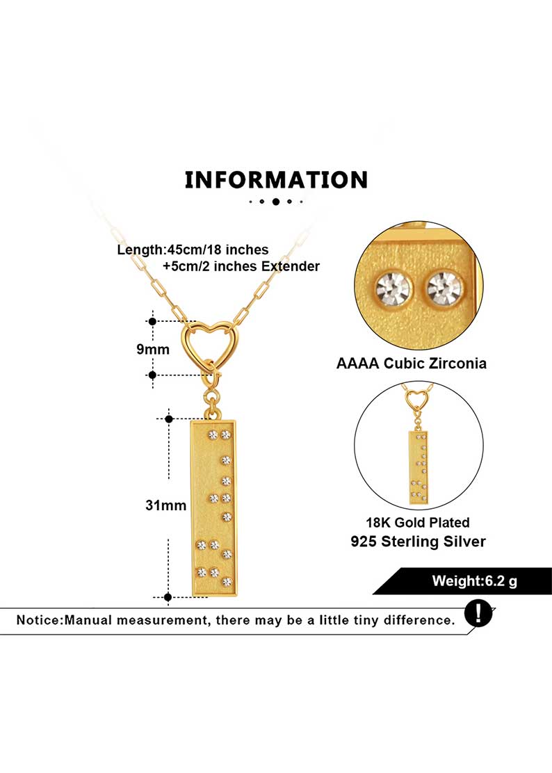 Touchstone Badass Heart Pendant Necklace Gold