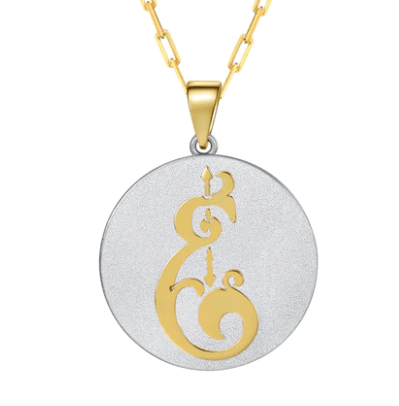 Saints & Saviors Fancy Initial E Pendant Necklace