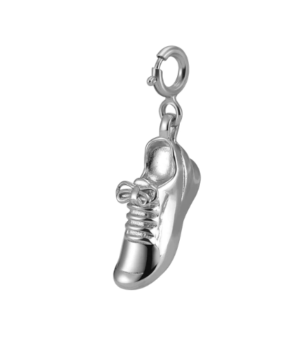 Tennis Shoe Clip On Charm Silver