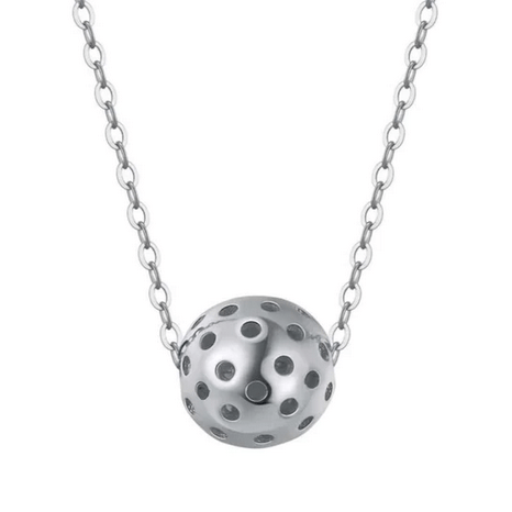 Pickleball Babe Belle Ball Silver Necklace