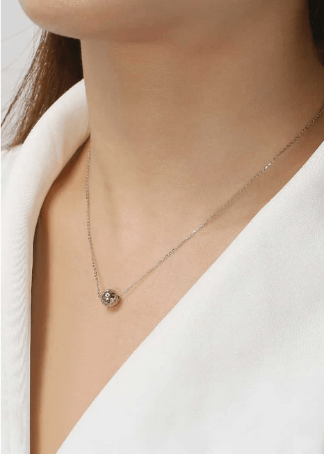 Pickleball Babe Belle Ball Silver Necklace