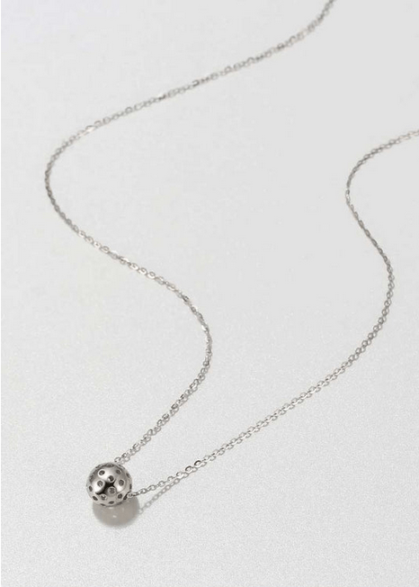 Pickleball Babe Belle Ball Silver Necklace