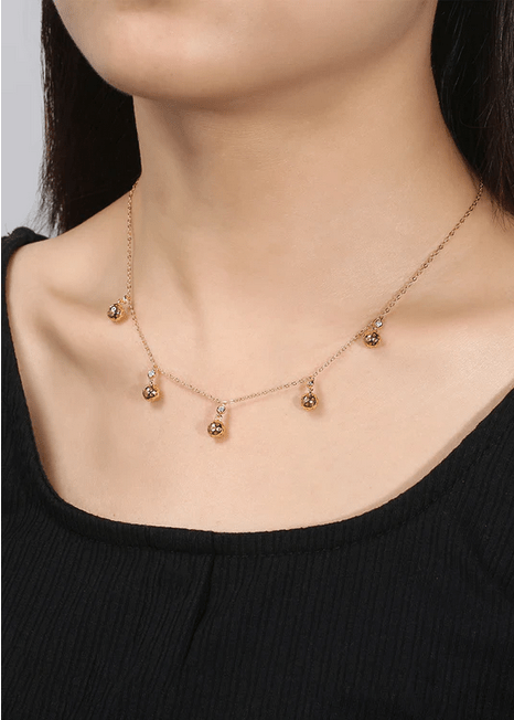 Pickleball Belle of The Ball Gold Necklace on Model