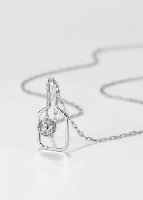 Pickleball The Volley Necklace Silver