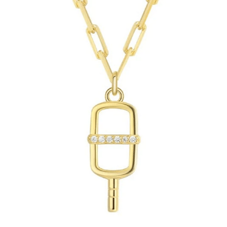 Pickleball The Rally Gold Necklace