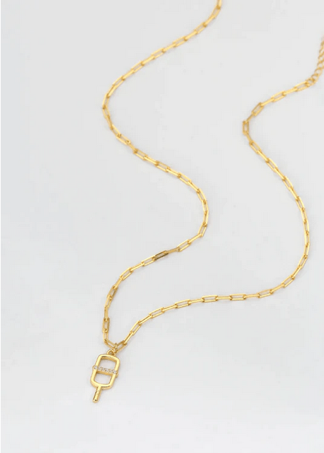 Pickleball The Rally Gold Necklace