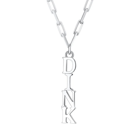 Pickleball Dinks on Me Silver Necklace
