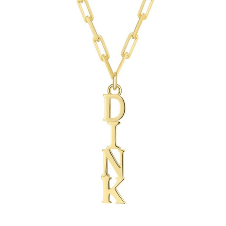 Pickleball Dinks on Me Gold "DINK" Necklace