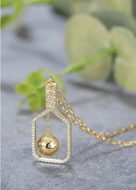 Pickleball The Volley Plus Gold Necklace