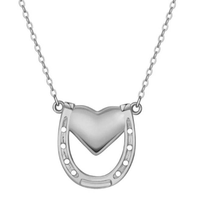 Saints and Saviors Captures My Heart Horseshoe Necklace in Silver