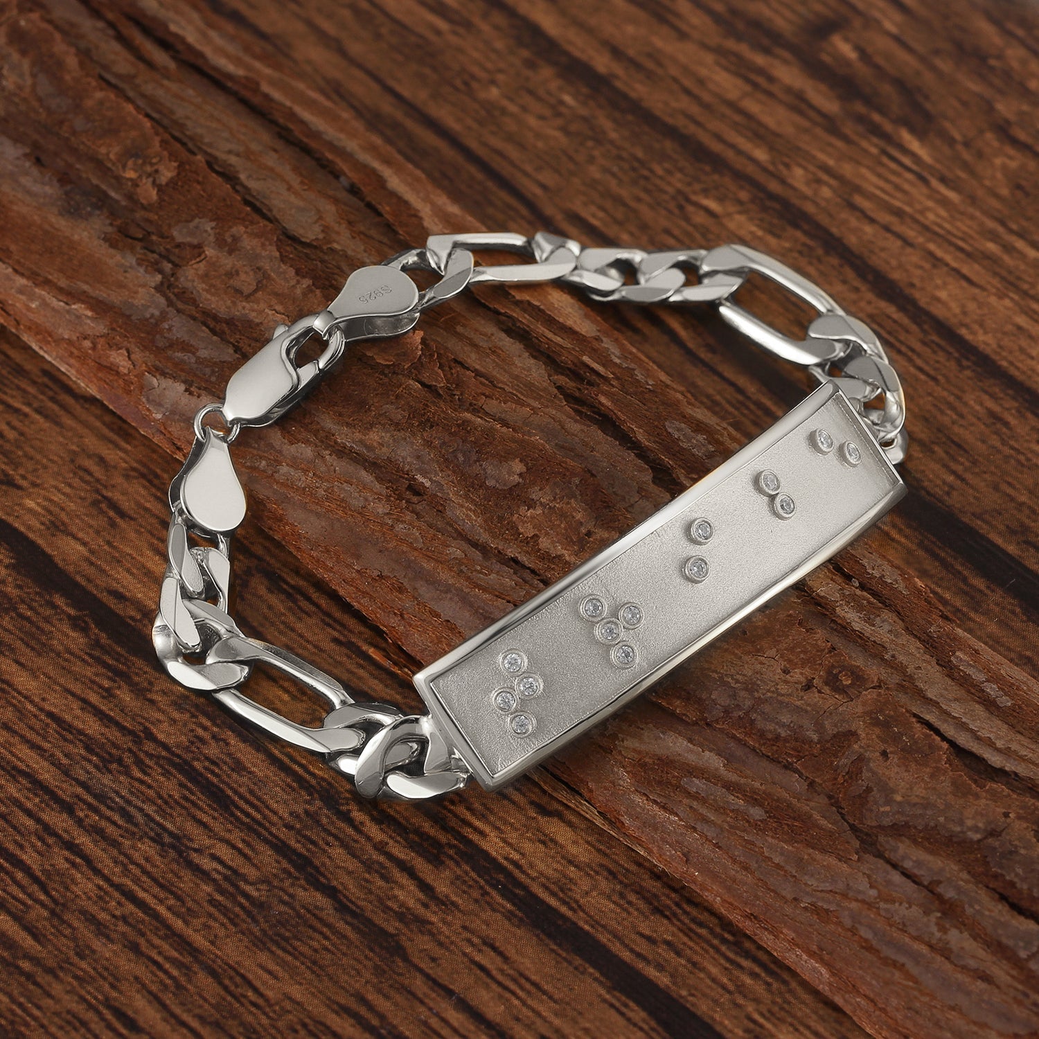 Touchstone Tribe ID Link Bracelet in Silver