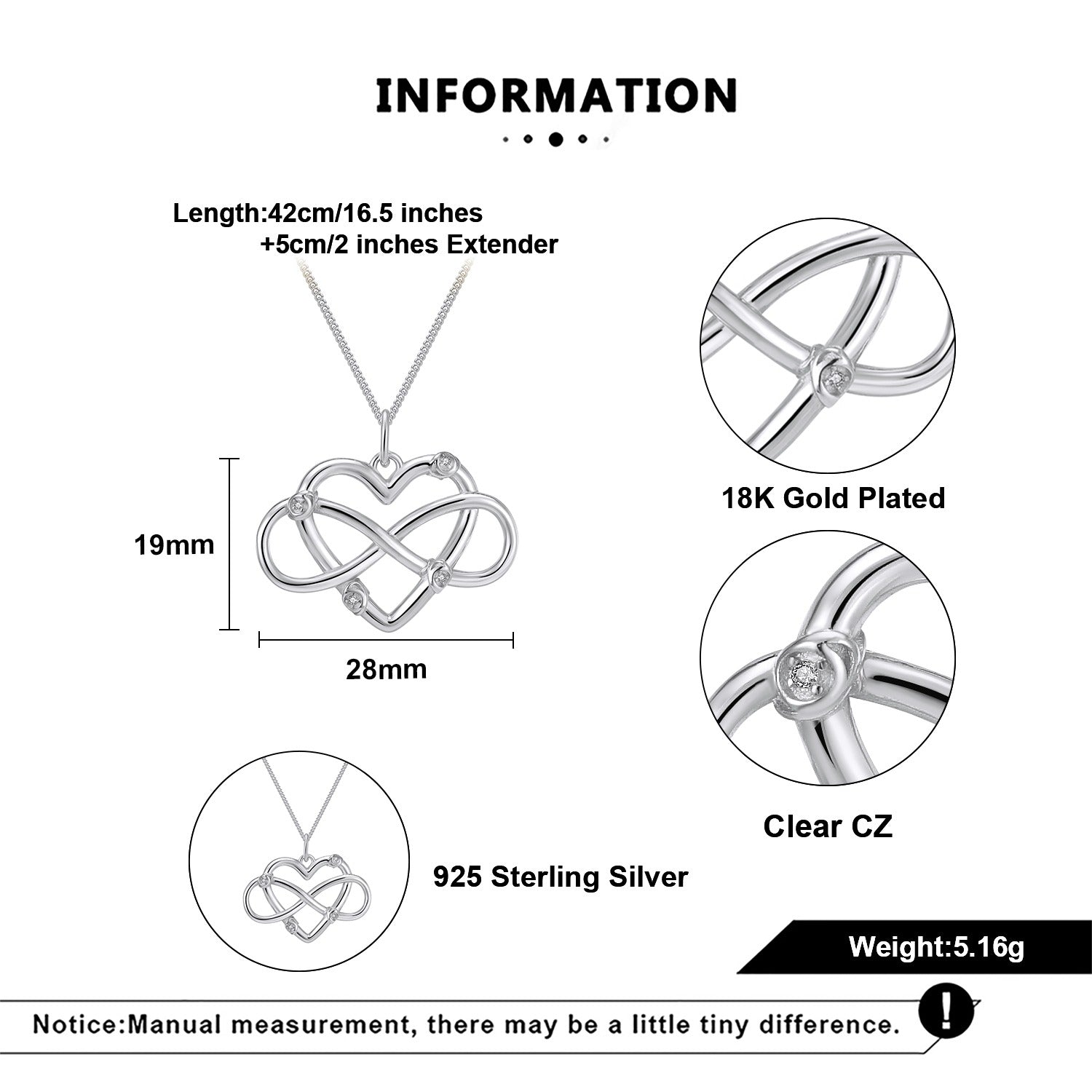 Endless Love silver necklace Info