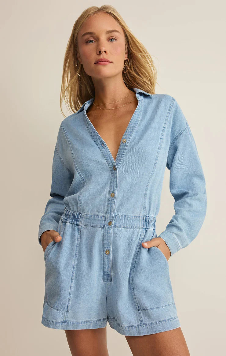 Z Supply | Sully Twill Romper | Sweetest Stitch Boutique Richmond VA