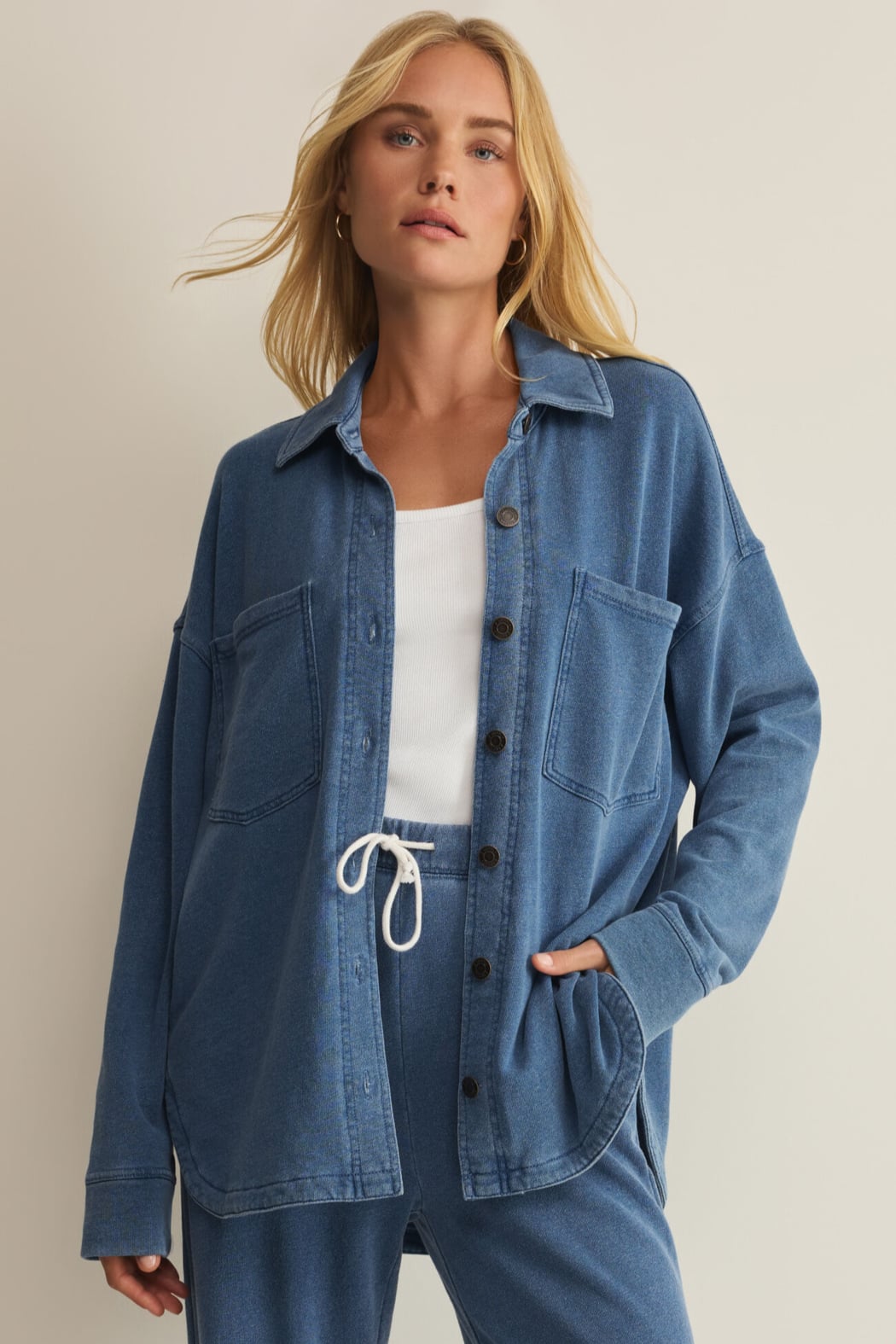 All Day Knit Denim Jacket | Calypso Blue Indigo – Shoptiques