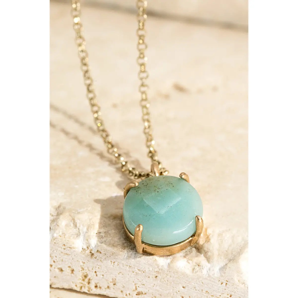 Natural Stone Charm Necklace - Athena's Fashion Boutique