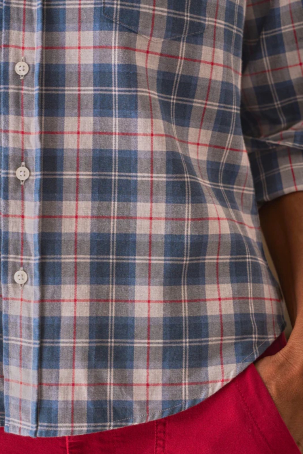 Grey with Blue/Red Plaid