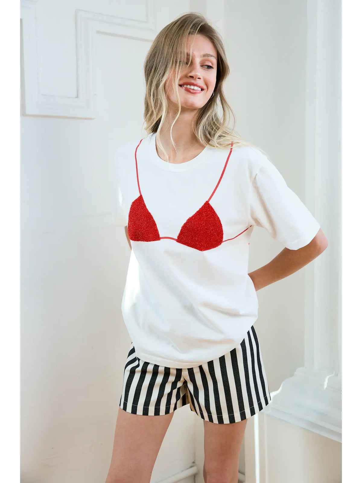 Raisonnel | Carla Sequin Bikini Graphic Tee | Sweetest Stitch Boutique