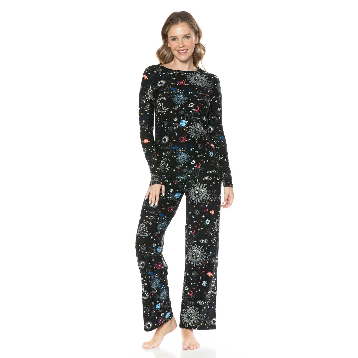 Moon/Sun 2 Piece Longsleeve Shirt and Pants Lounge Set