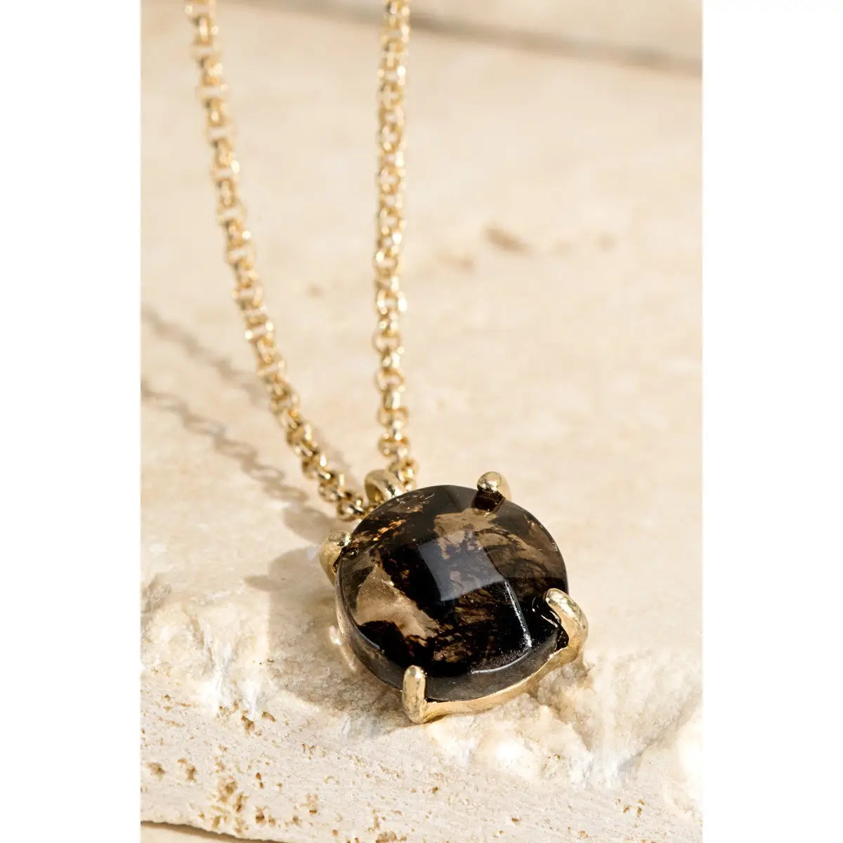 Natural Stone Charm Necklace - Athena's Fashion Boutique