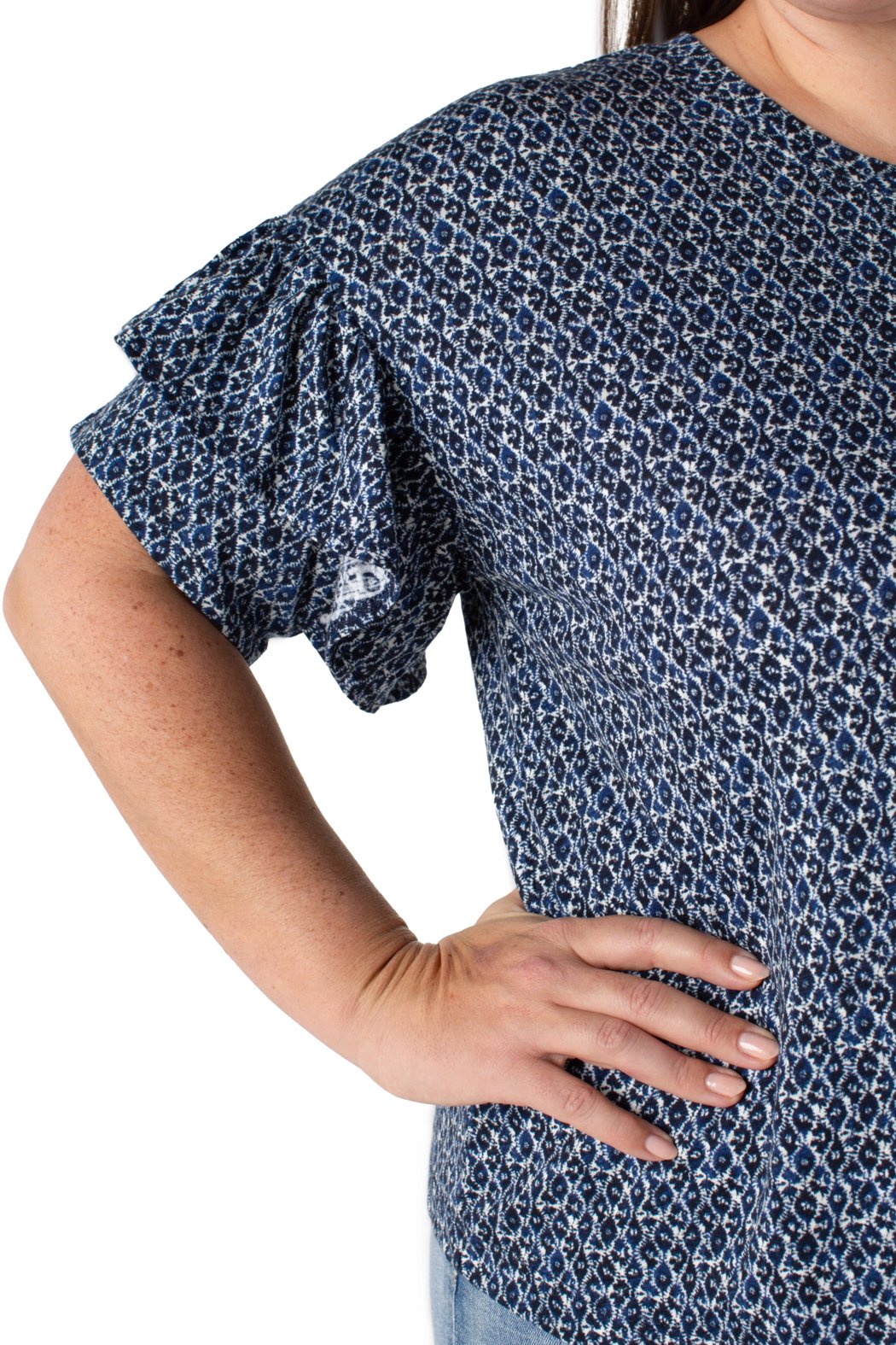 Navy/Cream Batik