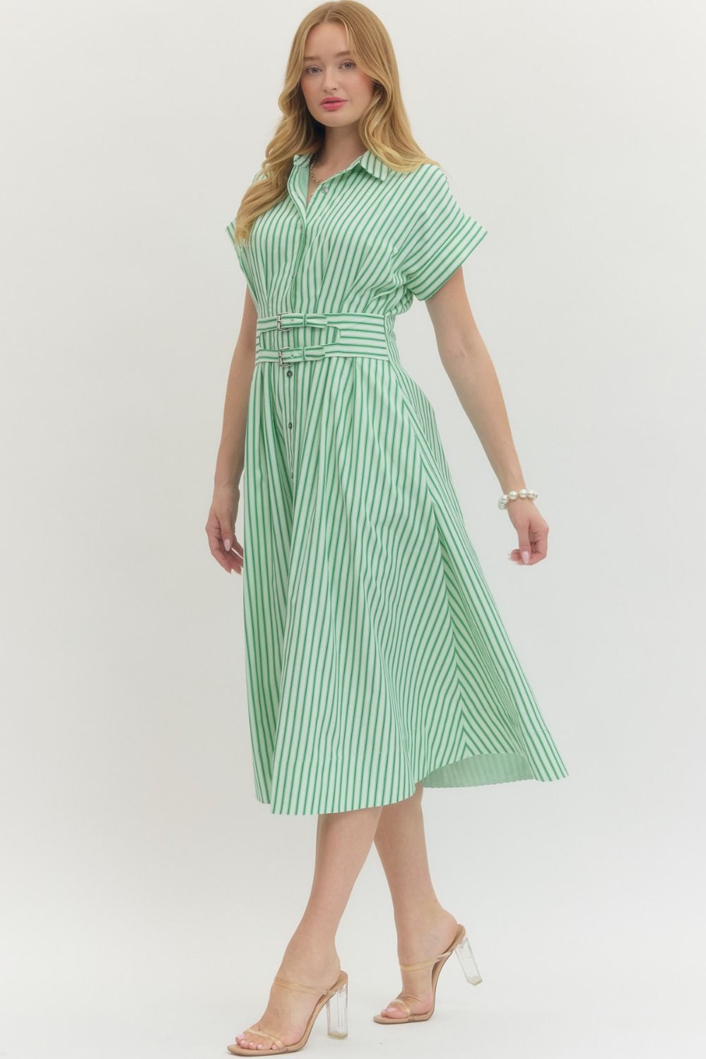 Entro | Shirley Striped Midi Dress | Sweetest Stitch Boutique Richmond