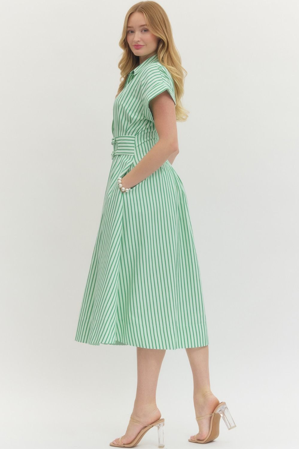Entro | Shirley Striped Midi Dress | Sweetest Stitch Boutique Richmond