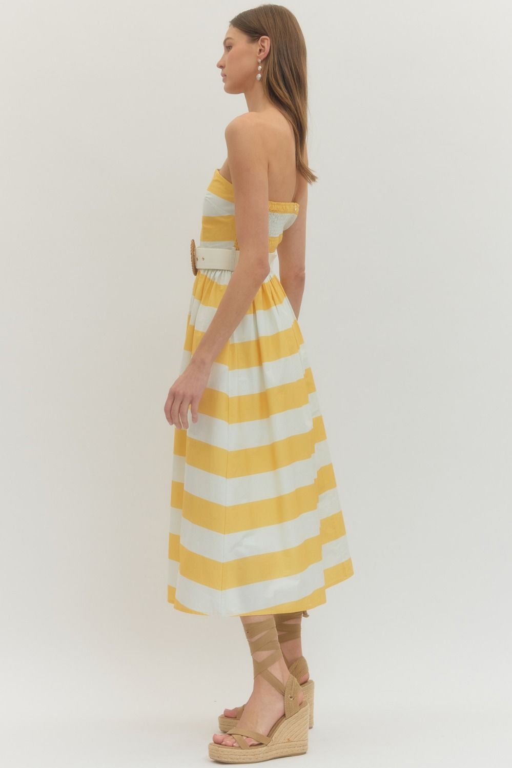Entro | Giselle Striped Midi Dress | Sweetest Stitch Boutique Richmond