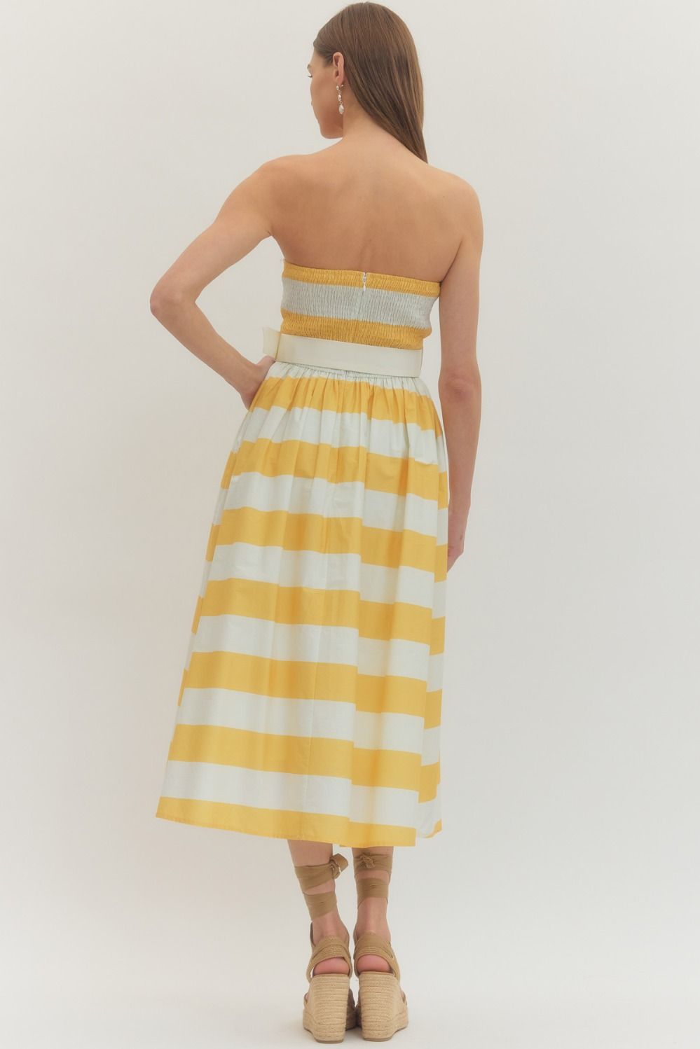 Entro | Giselle Striped Midi Dress | Sweetest Stitch Boutique Richmond
