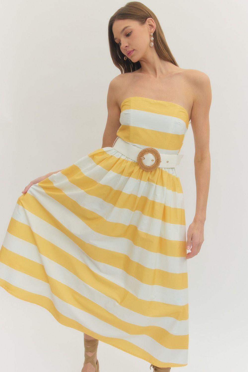 Entro | Giselle Striped Midi Dress | Sweetest Stitch Boutique Richmond