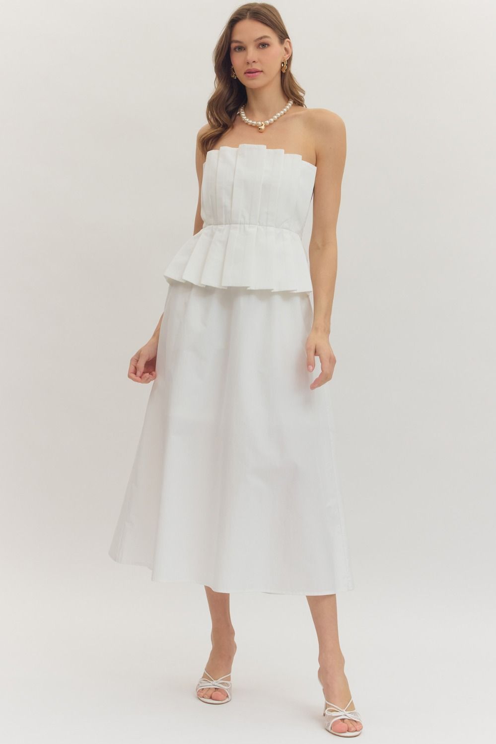 Entro | Corinne Strapless Midi Dress | Sweetest Stitch Boutiue RVA