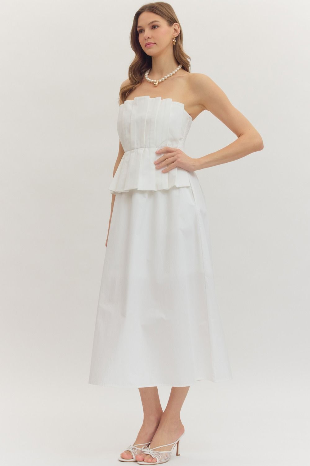Entro | Corinne Strapless Midi Dress | Sweetest Stitch Boutiue RVA