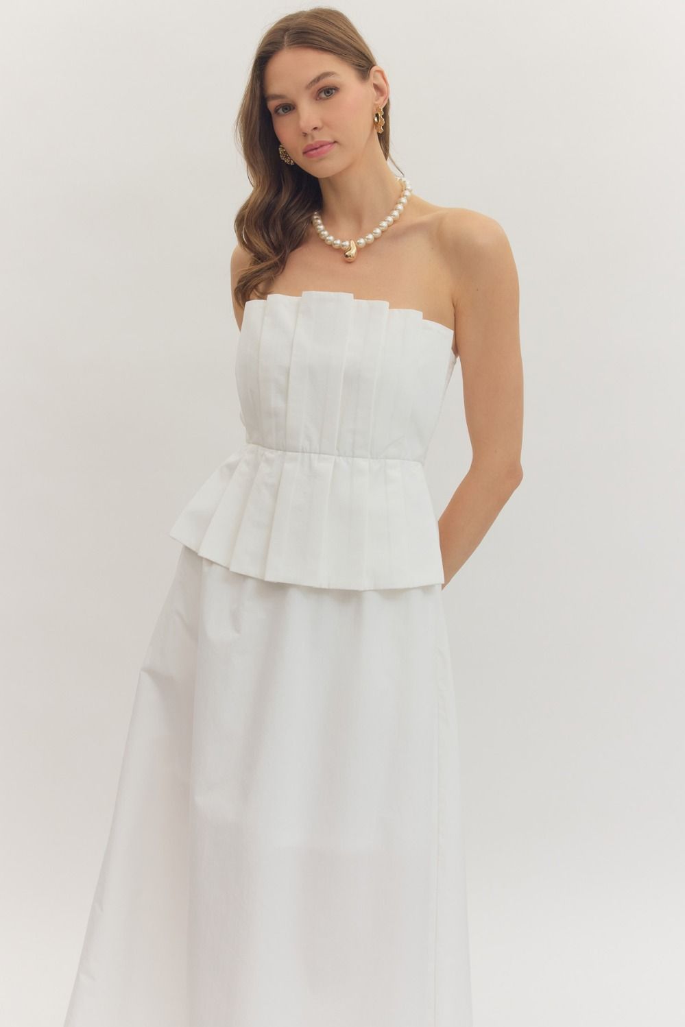 Entro | Corinne Strapless Midi Dress | Sweetest Stitch Boutiue RVA