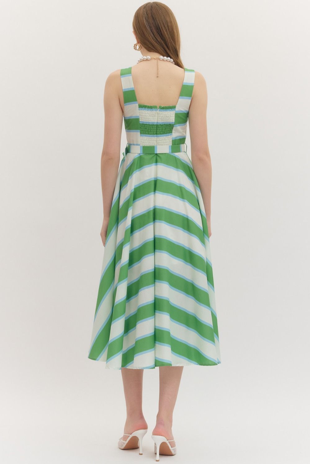 Entro | Leia Striped Midi Dress | Sweetest Stitch Boutique Richmond