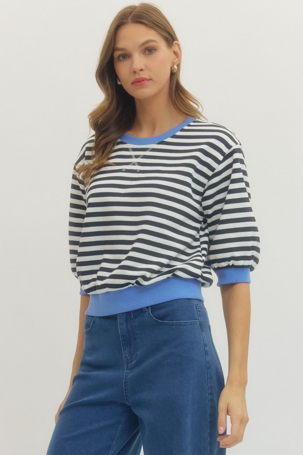 Entro | Joleen Stripe Top | Sweetest Stitch Boutique Richmond VA