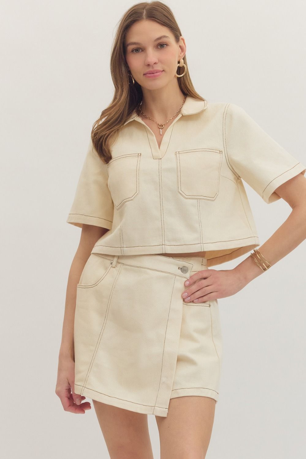 Entro | Morgan Denim Top | Sweetest Stitch Boutique Richmond VA