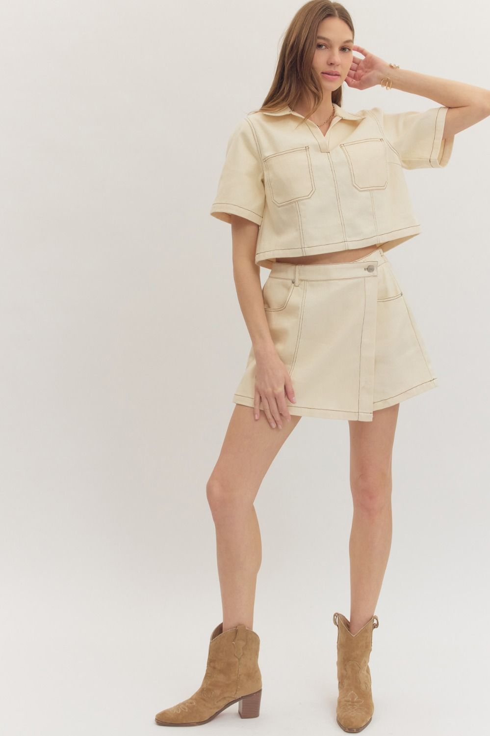 Entro | Morgan Denim Top | Sweetest Stitch Boutique Richmond VA