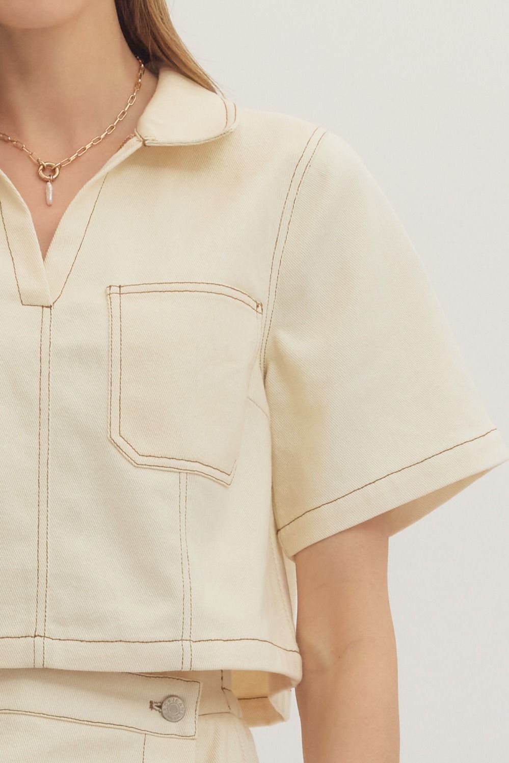 Entro | Morgan Denim Top | Sweetest Stitch Boutique Richmond VA