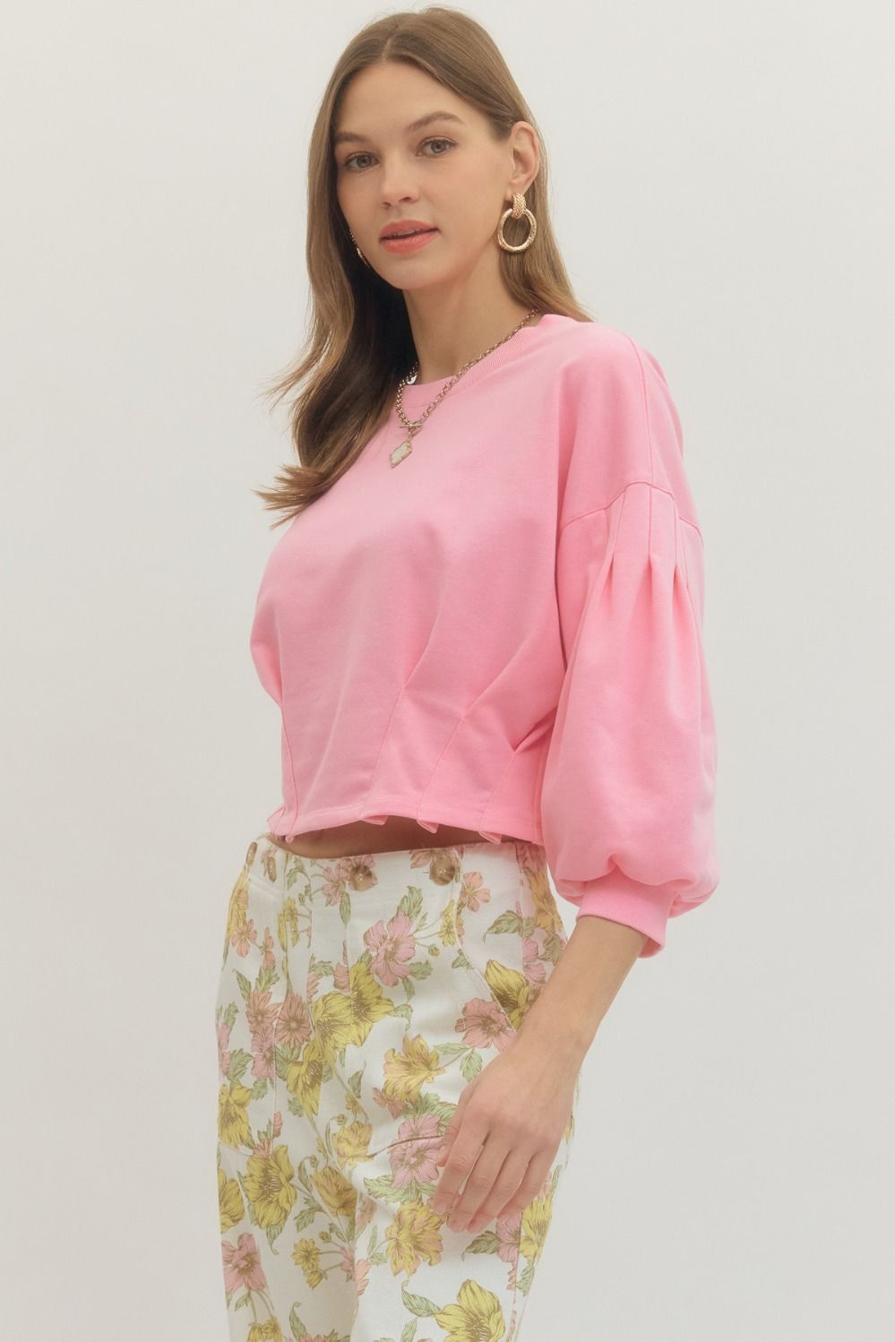 Entro | Reagan Balloon Sleeve Top | Sweetest Stitch Boutique RVA
