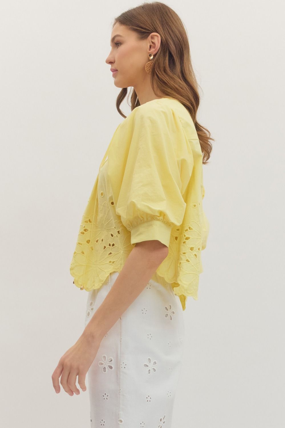 Entro | Starr Short Sleeve Eyelet Top | Sweetest Stitch Boutique RVA