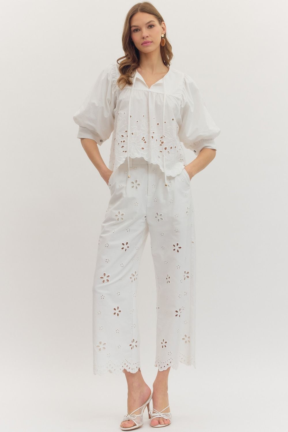 Entro | Starr Short Sleeve Eyelet Top | Sweetest Stitch Boutique RVA